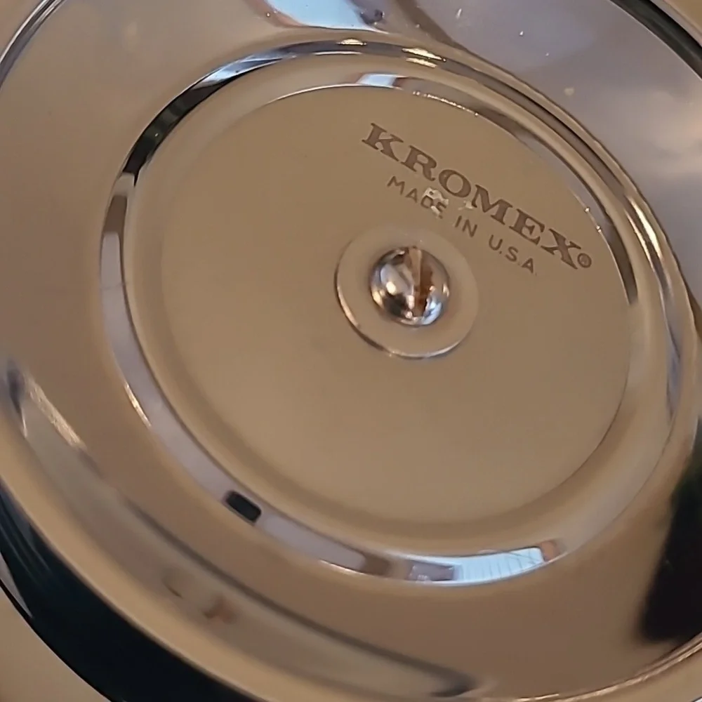 KROMEX Vintage MCM Two Tiered Chromeware Tidbit Petit Fours Serving Tray - Picture 10 of 16